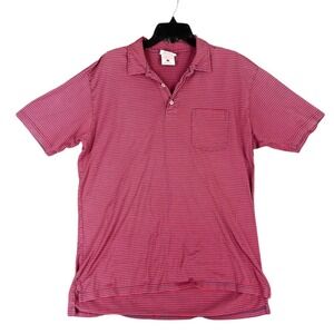 Redd Mens Polo Shirt‎ L Pima Cotton Striped Casual Soft Classic